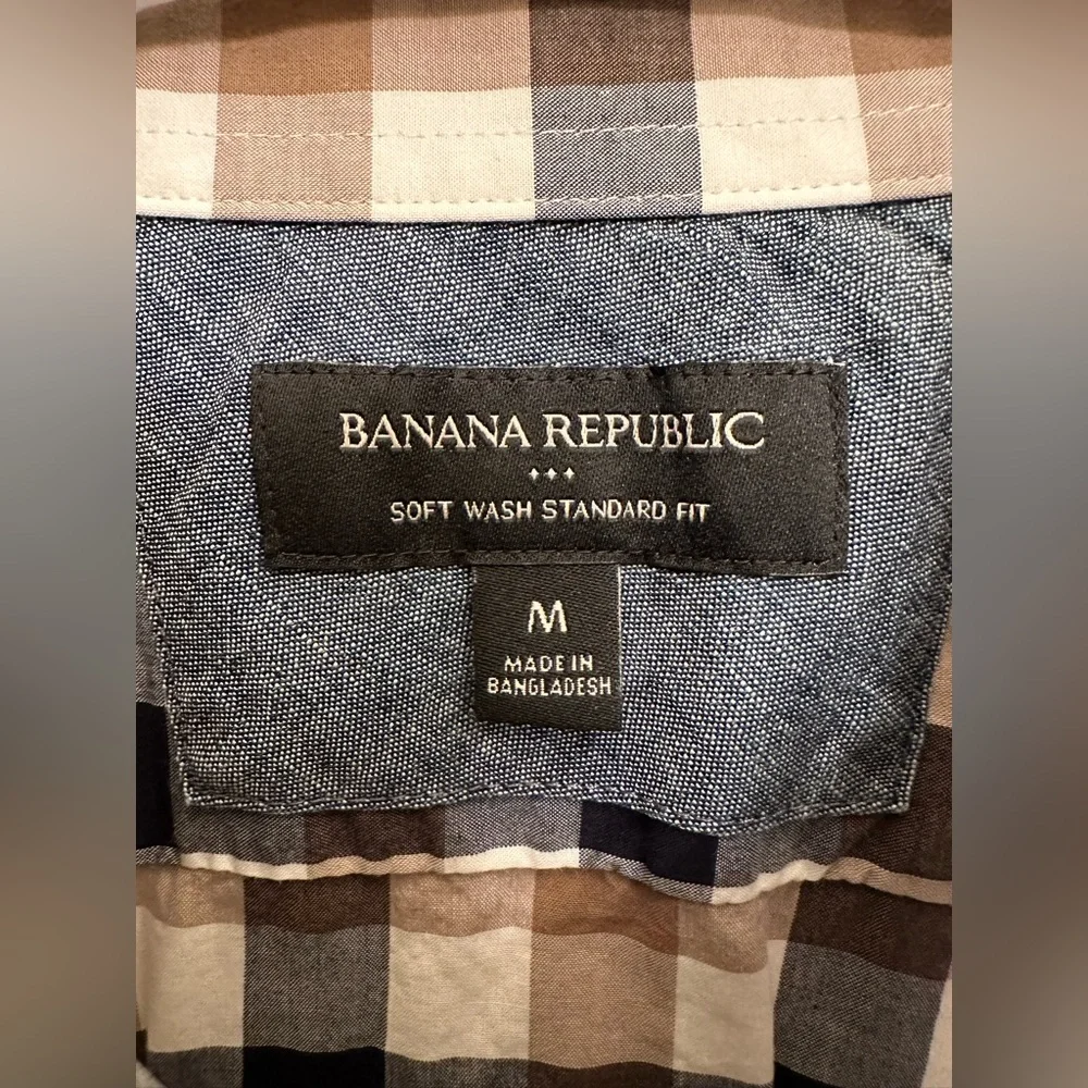 Men’s Banana Republic Medium Royal Check Shirt - Picture 3 of 3